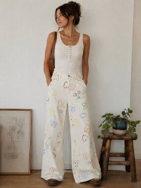 Y2K Print Jeans